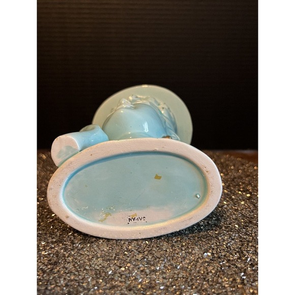 Vintage Lady Head Vase All Light Blue, Japan - Picture 9 of 9